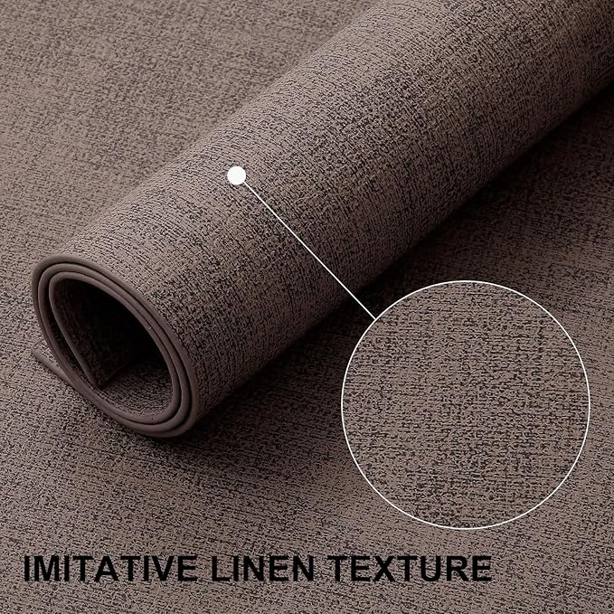 homing Faux Leather Heat Resistant Placemats 4 Packs, Waterproof Wipeable Dining PU Place Mats for Indoor & Outdoor, Easy to Clean, Brown