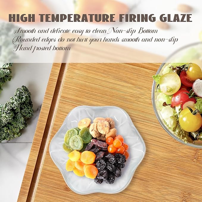 Ceramic Jewelry Tray, Ring Dish, Key Bowl Ceramic Tray 4.33 Inch, Ttrinket Dish Jewelry Dish, Desktop Decoration, Gifts for Mother Girlfriend Daughter,Mother's Day Gift (1Pcs-Lotus Leaf)