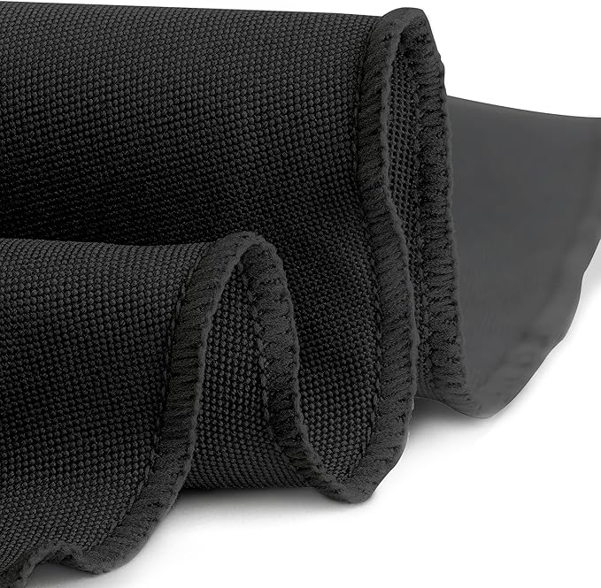 Gee Di Moda Round Tablecloth - 70 Inch Black Round Table Cloth for 24 to 48 Inch Round Tables - Heavy Duty Washable Fabric - for Buffet Table, Holiday Party, Dinner, Wedding & Baby Shower