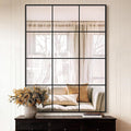 Window Pane Wall Mirror, 40"x30" Wall Mounted Window Mirror for Living Room, Bedroom, Entryway, Dining Room, Home Wall Decor
