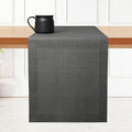 D'Moksha Homes Linen Charcoal Grey Table Runner 108 Inches Long - 100% Pure Linen Dining Table Runner 14 x 108 Inch for Spring, Easter - Machine Washable