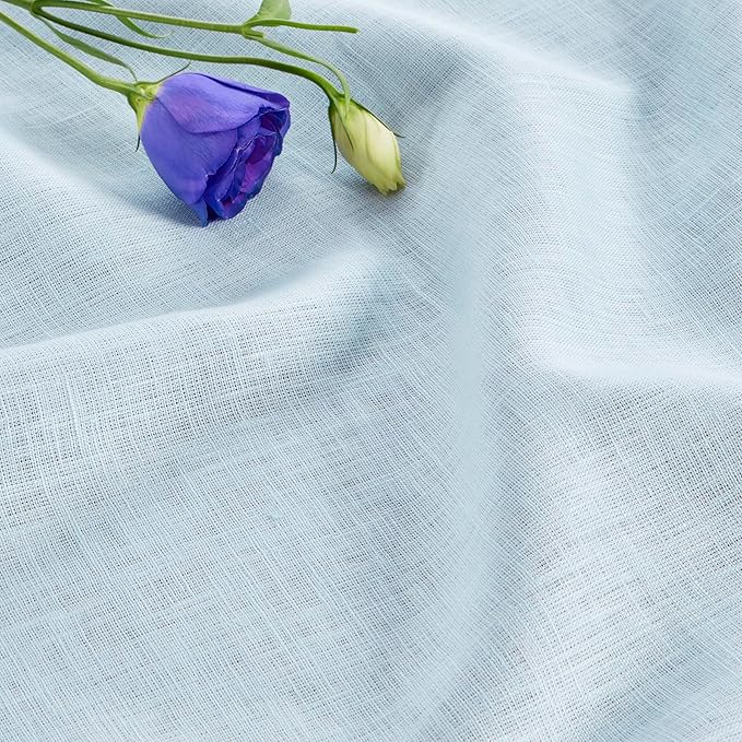 Solino Home Linen Tablecloth 60 x 108 Inch - 100% Pure Linen Ice Water Table Cloth for Rectangle Tables - Fete, Machine Washable Tablecloth for Spring, Easter