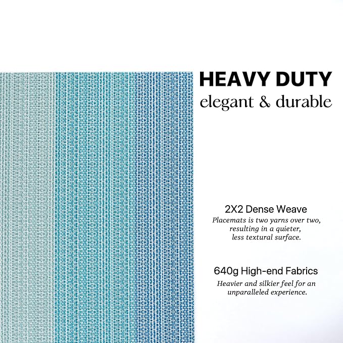 LEXMORE Placemats Set of 4 Vinyl/Plastic Woven Place Mats for Kitchen Table Indoor/Outdoor Washable Placemat Wipeable Dining Table Mats(Ocean Geode)