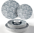 Trendables Disposable Dinnerware Decorative Plates Plastic Disposable Plates Set For 40 Guests 40 x 8 Inch Dessert Plate & 40 x 10 Inch Wedding Party Plate Set Garden Damask