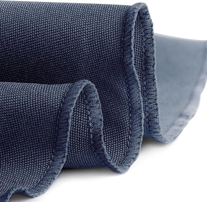 Gee Di Moda Round Tablecloth - 70 Inch Navy Blue Round Table Cloth for 24 to 48 Inch Round Tables - Heavy Duty Washable Fabric - for Buffet Table, Holiday Party, Dinner, Wedding & Baby Shower