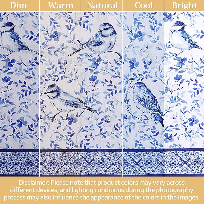 Maison d' Hermine Cloth Napkins Set of 4 100% Cotton Everyday Reusable Square Napkins Cloth Washable Dinner Party Wedding Restaurant Valentines Day Decorations Spring/Summer (Dutch Base, 18" x 18")