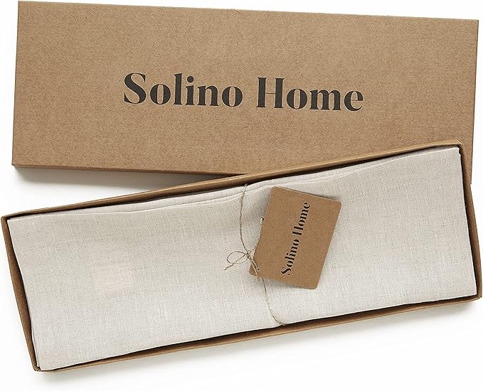 Solino Home Linen Square Placemats Set of 4 - Light Natural Placemats 14 x 14 Inch - 100% Pure Linen Table Mats for Spring, Easter - Athena