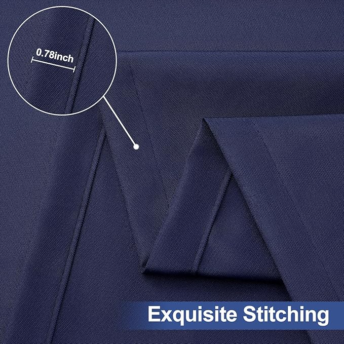 homing 2 Pack Rectangle Table Cloth, Elastic Fitted Fabric Tablecloth Fits for 4 Foot Folding Tables, Washable Table Cover for Picnic, Camping, Indoor & Outdoor (Navy Blue, 30" x 48")