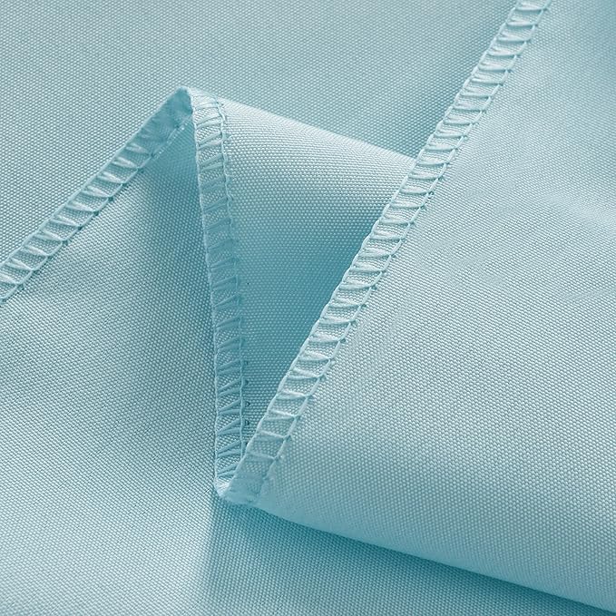 6-Pack 60x84 inch Dusty Blue Table Cloths, Solid Stain and Wrinkle Resistant Oblong Tablecloth, Premium Plain Weave Polyester Fabric Rectangle Table Linen Covers for Hotel, Banquet