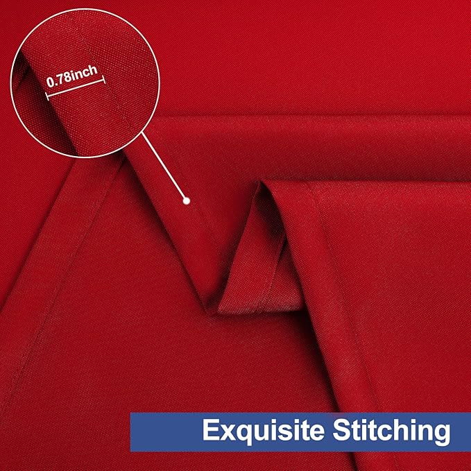 homing 2 Pack Rectangle Table Cloth, Elastic Fitted Fabric Tablecloth Fits for 6 Foot Folding Tables, Washable Table Cover for Picnic, Camping, Indoor & Valentine's Day (Red, 30" x 72")