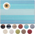 Placemats Set of 6 - Easy Clean Woven Vinyl Placemats for Dining Table, Indoor/Outdoor Place Mats, Washable PVC Table Mats（Ocean Geode）