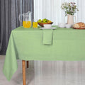 D'Moksha Homes Linen Tablecloth 60 x 90 Inch - 100% Pure Linen Sage Green Tablecloth for Rectangle Tables - Machine Washable Table Cloth for Spring, St Patricks Day, Easter
