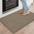 COSY HOMEER Kitchen Rugs 20"x32" Non-Slip Kitchen Mats for Floor Absorbent Stain Resistant Kitchen Floor Mat Machine Washable Rugs for Kitchen,Hallway,Sink,Taupe