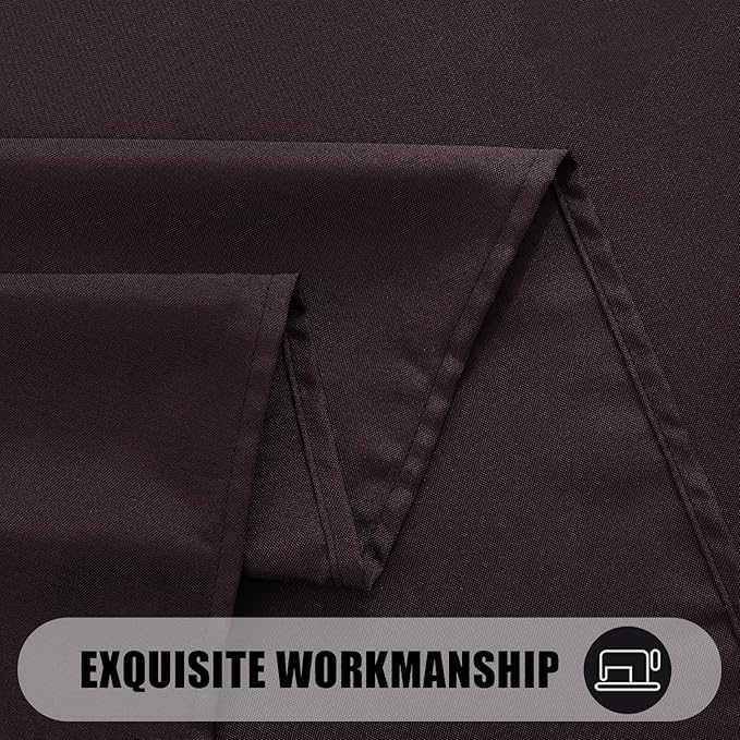 Smiry Rectangle Table Cloth, Waterproof Anti-Scratch Polyester Tablecloth, Decorative Washable Fabric Table Cover for Dining, Buffet, Parties and Outdoor, 54x78, Coffee