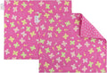 Funkins Reusable Cloth Placemats for Kids & Lunch Boxes | Reusable, Eco-Friendly | 15"x13", 2-ply, Thick, Absorbent, Machine Washable | Set of 2 Placemats (Pink Butterflies)