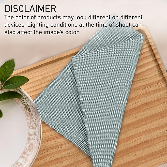 Ruvanti Cloth Napkins Set of 12, 18x18 Reusable Napkins Cloth Washable, Soft & Durable Table Napkin, Poly Cotton Fabric Dinner Napkins for Parties, Christmas, Thanksgiving, Weddings - Army Green