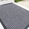 OLANLY Front Door Mat Indoor Outdoor Entrance, Waterproof Heavy Duty Doormat, Fade Resistant, Low Profile, Easy Clean Patio Porch Welcome Floor Mats for Entry, 29.5x17, Light Gray