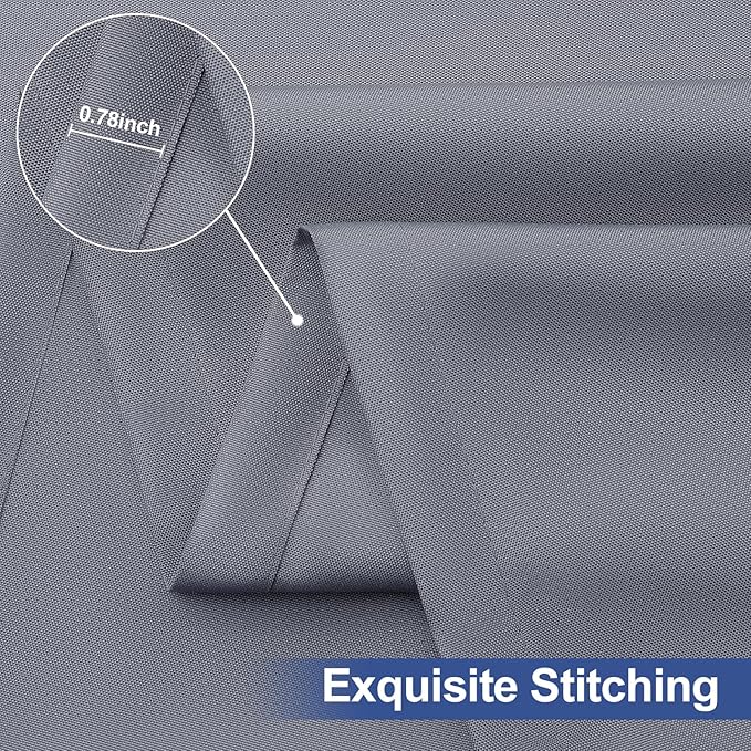 homing 2 Pack Rectangle Table Cloth, Elastic Fitted Fabric Tablecloth Fits for 5 Foot Folding Tables, Washable Table Cover for Picnic, Camping, Indoor & Outdoor (Grey, 30" x 60")