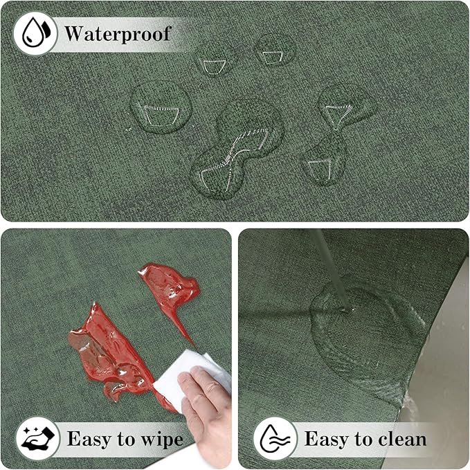 Round Table Placemats Set of 4, Wedge Shaped Faux Leather Table Mats, Heat Resistant Wipeable Washable Place Mats for Dining Table Dinner Kitchen Indoor Outdoor