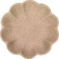 Large Handmade Decorative Bowl decor, Scalloped Pedestal Bowls for Modern Home Decor,Ruffle Decor,Stylish Key Bowl for Entry Table,Decorative Fruit Bowl for Kitchen Counter,Artificial Stone Beige