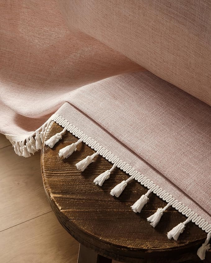 ZeeMart Contrast Linen Round Tablecloth 60 Inch Orange, Farmhouse Style Round Table Cloth Heavy Weight Burnt Orange Fall Tablecloths, Water Resistant Burlap Table Cloths