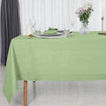 D'Moksha Homes Sage Green Linen Tablecloth for Rectangle Tables 60 x 102 Inch - Classic Hemstitch 100% Pure Linen Green Table Cloth - Machine Washable Dining Tablecloth for St Patricks Day, Easter