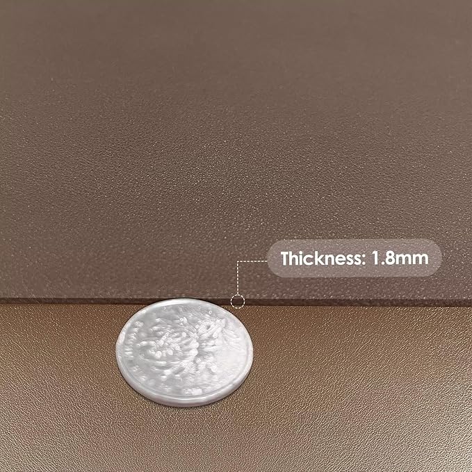 Leather Table Cover,1.8mm Thick,42x78 Inch Table Protector,Table Protector for Dining Room Table,Dining Table Cover,Table Cover Protector.(Mud Color+Champagne Gold,42x78)