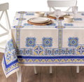 Maison d' Hermine Premium Table Cloth Rectangle Table 100% Combed Cotton 120 x 70 Inches Tablecloth Reusable Decorative for Dining Room, Farmhouse, Home, Party, Festive & Wedding - Sciacca