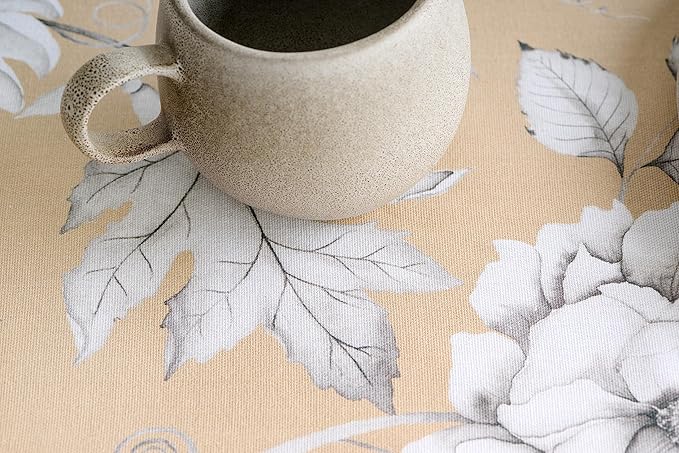 Maison d' Hermine Table Cloth Rectangle Table 100% Cotton 54 x 72 Inches Fall Tablecloth Reusable Everyday Use for Thanksgiving Christmas Decorations Dining Farmhouse Party (Pretty Autumn)