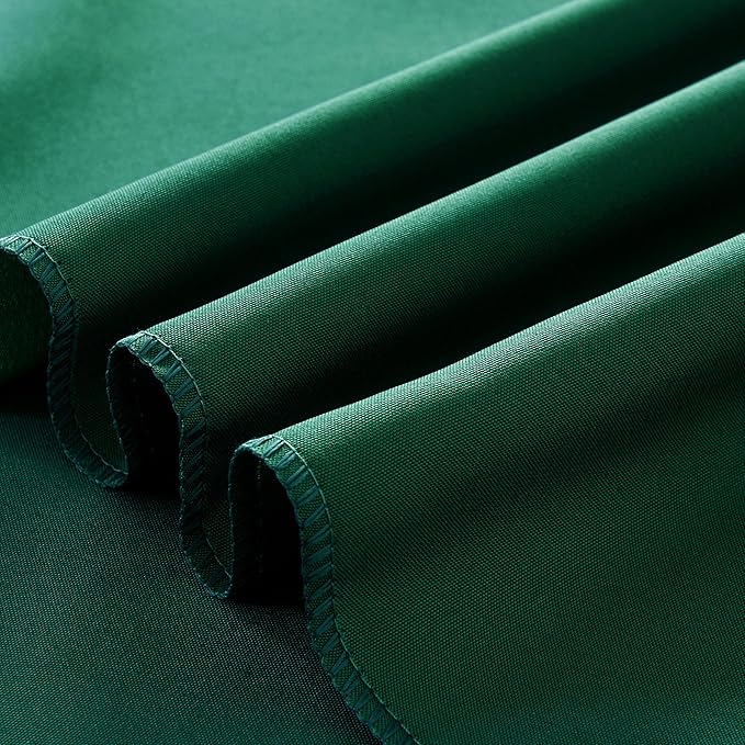2-Pack 60x144 inch Blackish Green Table Cloths, Solid Stain and Wrinkle Resistant Oblong Tablecloth, Premium Plain Weave Polyester Fabric Rectangle Table Linen Covers for Hotel, Banquet