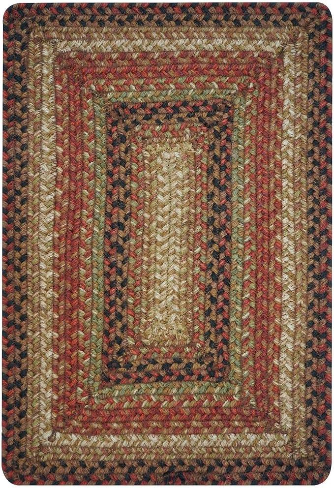 Homespice Gingerbread Jute Woven Placemats, Warm Country Decor, Set of 4, Brown 13x19 Rectangle Table Mats - Vibrant Colors, Durable, Easy to Clean and Protects Furniture