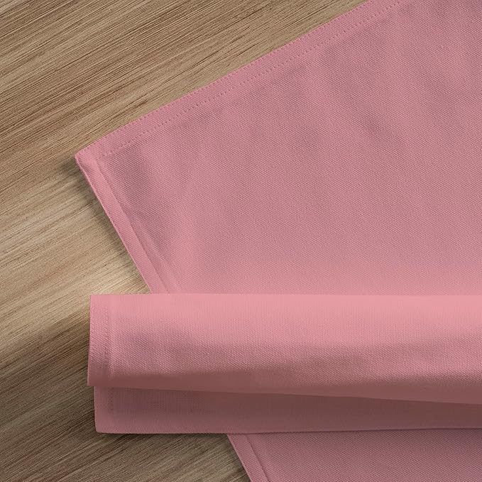 Calicot Placemats Set of 6 100% Cotton Washable Cloth Place Mats, Reusable Table Mats for Spring/Summer & Thanksgiving Christmas Decorations Kitchen Dining Party Wedding (Dusty Rose, 13" x 19")