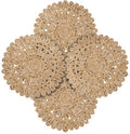 11.8" Corn Husk Woven Round Placemats Set of 4 - Wicker Boho Farmhouse Placemats - Rattan Table Mats Like Water Hyacinth for Dining Table, Wedding, Home