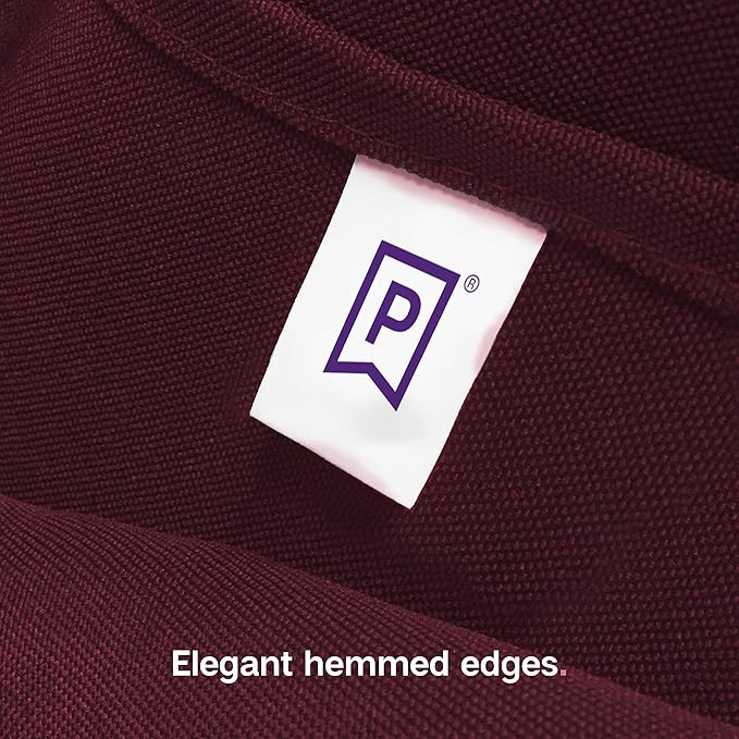 Gee Di Moda Round Tablecloth - 70 Inch Burgundy Round Table Cloth for 24 to 48 Inch Round Tables - Heavy Duty Washable Fabric - for Buffet Table, Holiday Party, Dinner, Wedding & Baby Shower