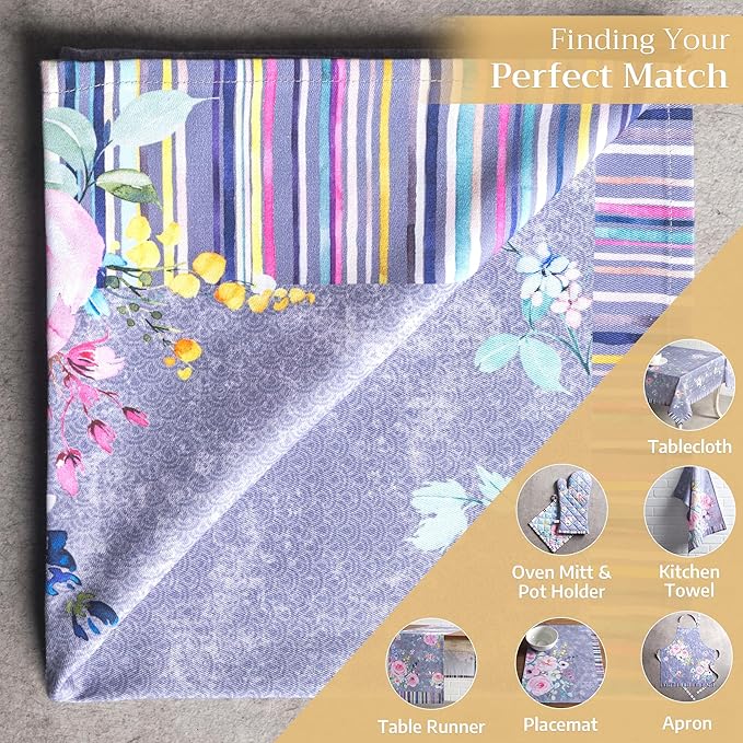 Maison d' Hermine Cloth Napkins Set of 4 100% Cotton Everyday Reusable Square Napkins Cloth Washable Dinner Restaurant Valentines Day Decorations Spring/Summer (Sweet Rose Lavender - Lush, 20" x 20")