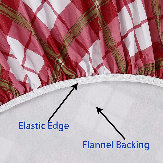 Walrus Round Vinyl Fitted Tablecloth with Flannel Backing Elastic Edge Design Table Cover Waterproof Oil-Proof PVC Table Cloth Stain-Resistant Best for 32"-36" Round