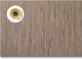Placemats Set of 8 - Easy Clean Woven Vinyl Placemats for Dining Table, Indoor/Outdoor Place Mats, Washable PVC Table Mats （Light Brown）