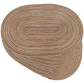 Noctiflorous Oval Braided Placemats Set of 8 Woven 12x18 Inch Non Slip Washable Heat Resistant Place Mats Round Tablemats for Dining Kitchen Party Daily Table Decor Dinner Mats (Brown, 8)