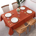 maxmill Jacquard Tablecloth Swirl Design Spillproof Wrinkle Free Heavy Weight Soft Table Cloth Halloween Decorative Fabric Table Cover for Fall Harvest Thanksgiving Dinner, Square 70 x 70 Inch Rust