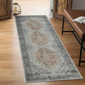 Keen Home Design 2x10 Rug - Machine Washable Runner Rug with Non-Slip Backing, Ideal for Hallway, Entryway, Kitchen, Laundry Room - Vintage, Easy Clean, Durable, Low Pile - (2'6" x 10')