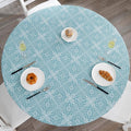 Walrus Round Vinyl Fitted Tablecloth with Flannel Backing Elastic Edge Design Table Cover Waterproof Oil-Proof PVC Table Cloth Stain-Resistant Best for 32"-36" Round
