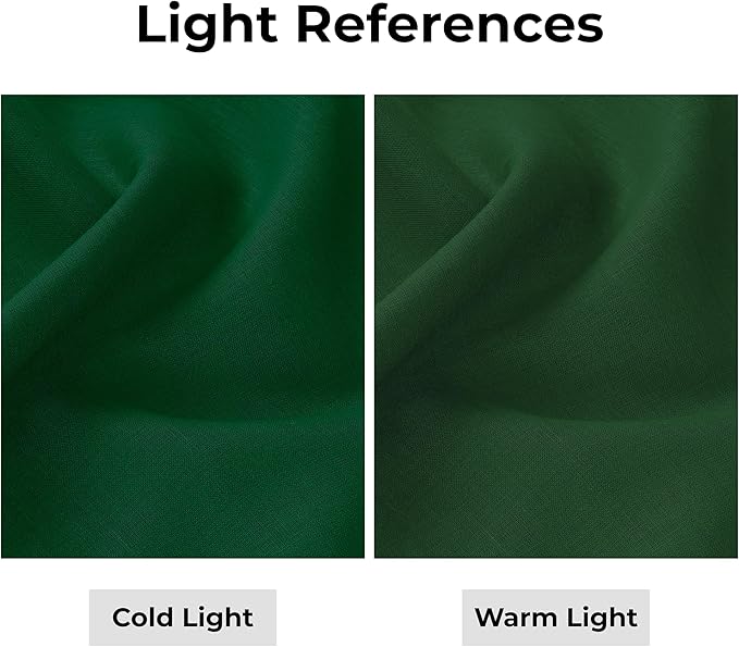 D'Moksha Homes Linen Forest Green Table Runner 72 Inches Long - 100% Pure Linen Hemstitch Table Runner 14 x 72 Inch for Dresser, Dining, St Patricks Day, Easter - Classic Hemstitch
