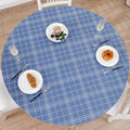 Walrus Round Vinyl Fitted Tablecloth with Flannel Backing Elastic Edge Design Table Cover Waterproof Oil-Proof PVC Table Cloth Stain-Resistant Best for 37"-44" Round