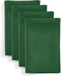 Solino Home Linen Napkins Set of 4-100% Pure Linen Pine Green Dinner Napkins Cloth 20 x 20 Inch - Fete, Handcrafted and Machine Washable