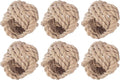 ALPHA Living HOME Woven Napkin Rings Set of 6 - Nautical Napkin Ring Premium 100% Jute Napkin Rings Table Decor with Rustic Charm for Harvest, Thanksgiving, Christmas, Parties & Dining(Brown)