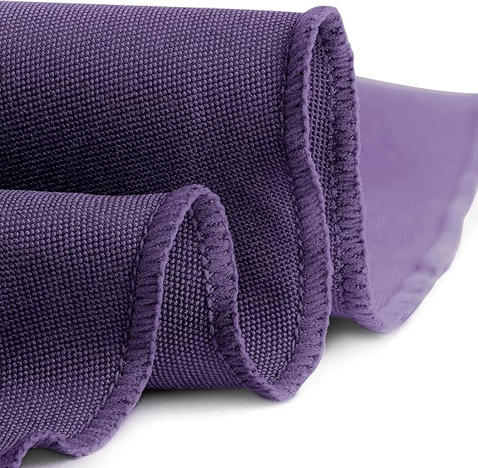 Gee Di Moda Round Tablecloth - 120 Inch Purple Round Table Cloth for 60 to 96 Inch Round Tables - Heavy Duty Washable Fabric - for Buffet Table, Holiday Party, Dinner, Wedding & Baby Shower