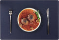 Set of 6 Faux Leather Placemats, PU Table Mats, Waterproof, Stain Resistant, Heat Resistant, Non-Slip Easy to Clean for Kitchen Dining Table,Conference Table