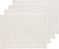Solino Home Linen Cloth Placemats Set of 4-100% Pure Linen Light Natural Placemats 14 x 19 Inch for Spring, Easter - Athena