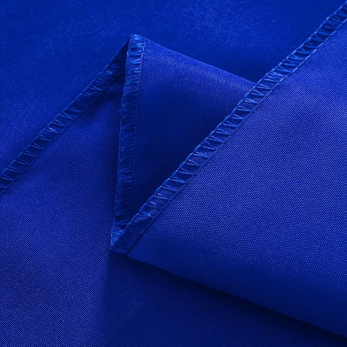 2-Pack 60x60 inch Royal Blue Table Cloths, Solid Stain and Wrinkle Resistant Tablecloth, Premium Plain Weave Polyester Fabric Rectangle Table Linen Covers for Hotel, Banquet