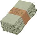 Ruvanti Cloth Napkins Set of 12, 18x18 Reusable Napkins Cloth Washable, Soft & Durable Table Napkin, Poly Cotton Fabric Dinner Napkins for Parties, Christmas, Thanksgiving, Weddings - Olive Branch